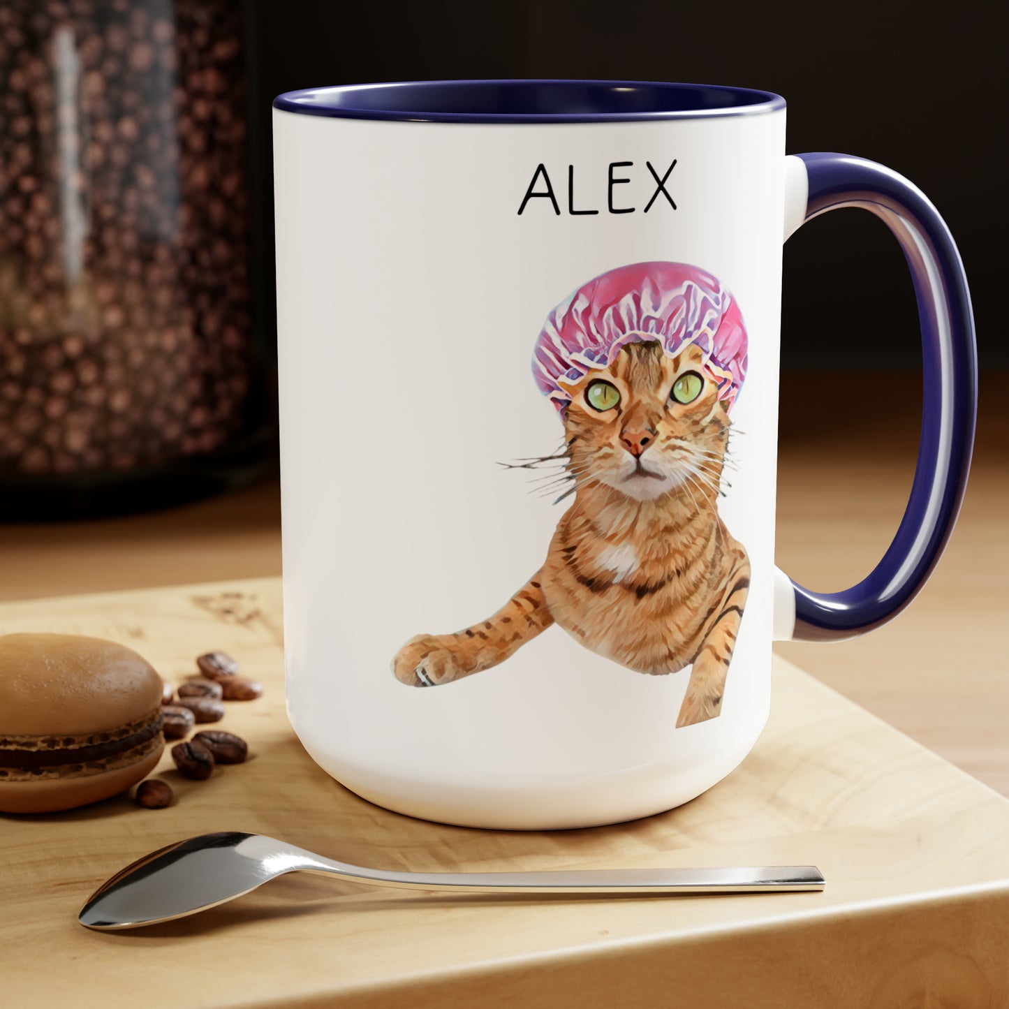 Custom 15oz Mug From Photo, Valentine's Gift For Pet Parents, Dog Lover Gift, Cat Lover Gift, Pet Portrait, Pet Painting, Coffee Mug, Dog Dad Gift, Cat Dad