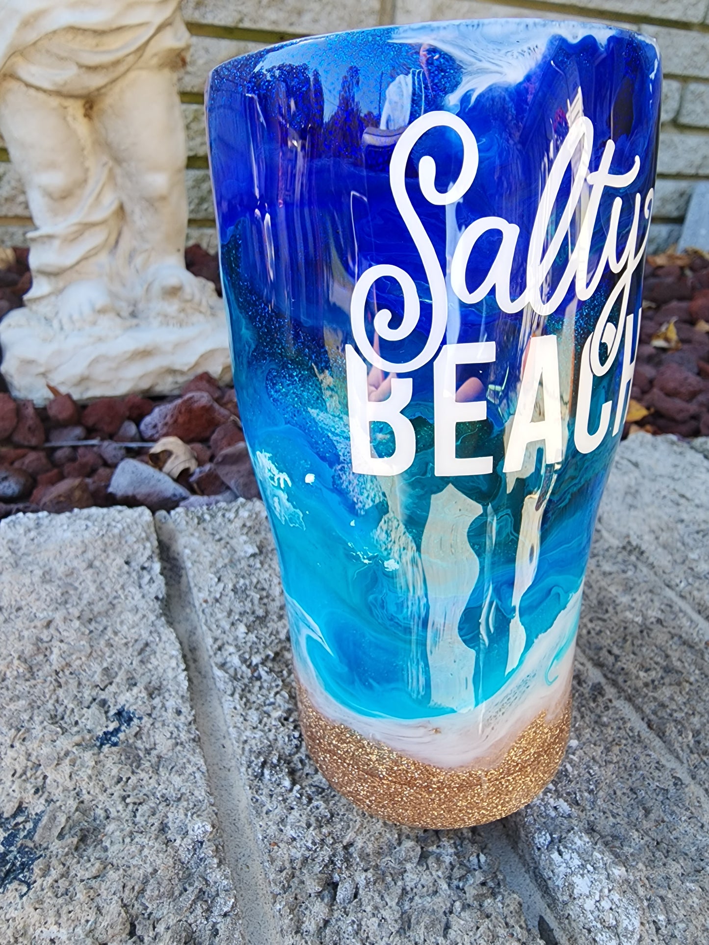 Salty Beach - I Need Vitamin Sea - Beach Stainless Steel Tumbler