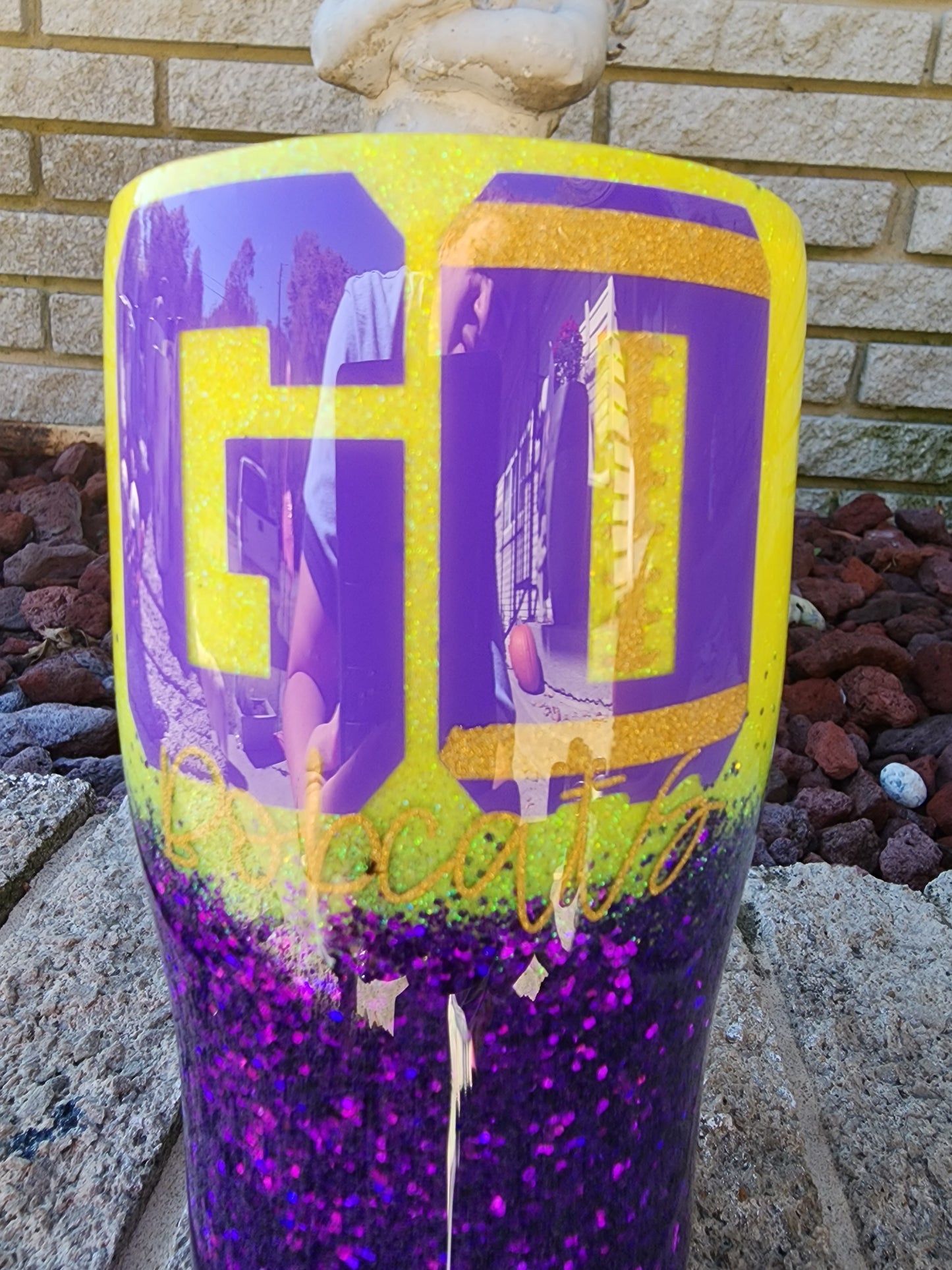 Oliver Springs Bobcat Football Stainless Steel Tumbler