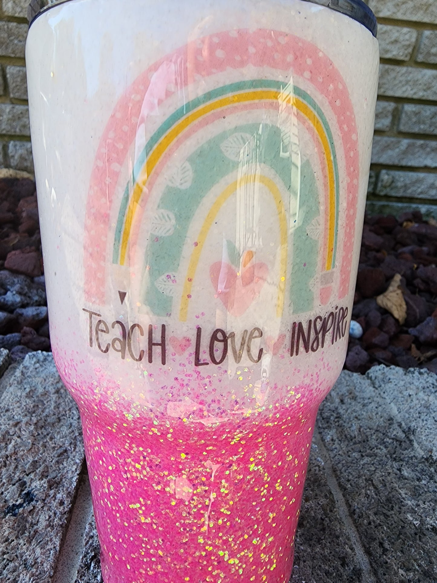 Teacher Tumbler - Teach Love Inspire Stainless Steel Tumbler