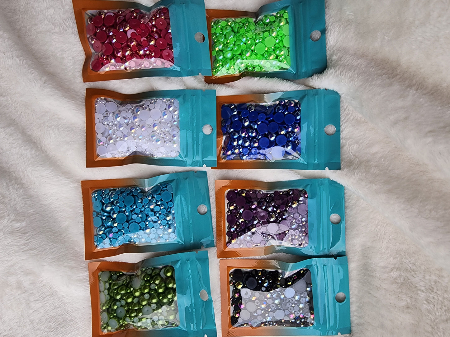 Avocado Green Halfback Pearls - Non Hotfix - Flatback - Resin