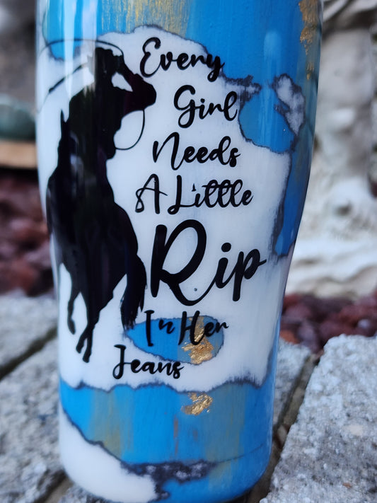 Yellowstone - Rip In Their Jeans - Sorta Beth Dutton - Stainless Steel Tumbler