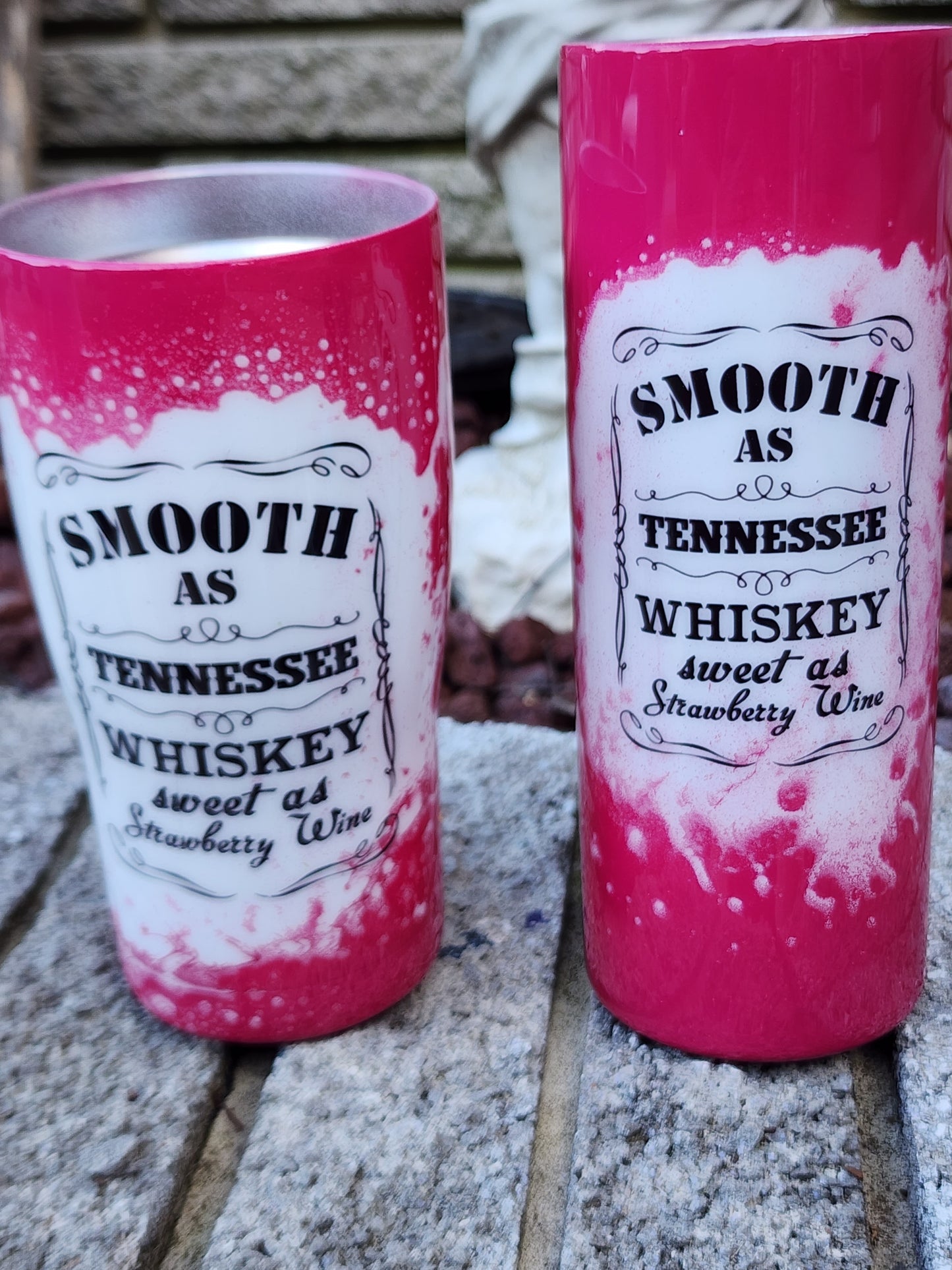 smooth as tennessee whiskey sweet as strawberry wine stainless steel tumbler