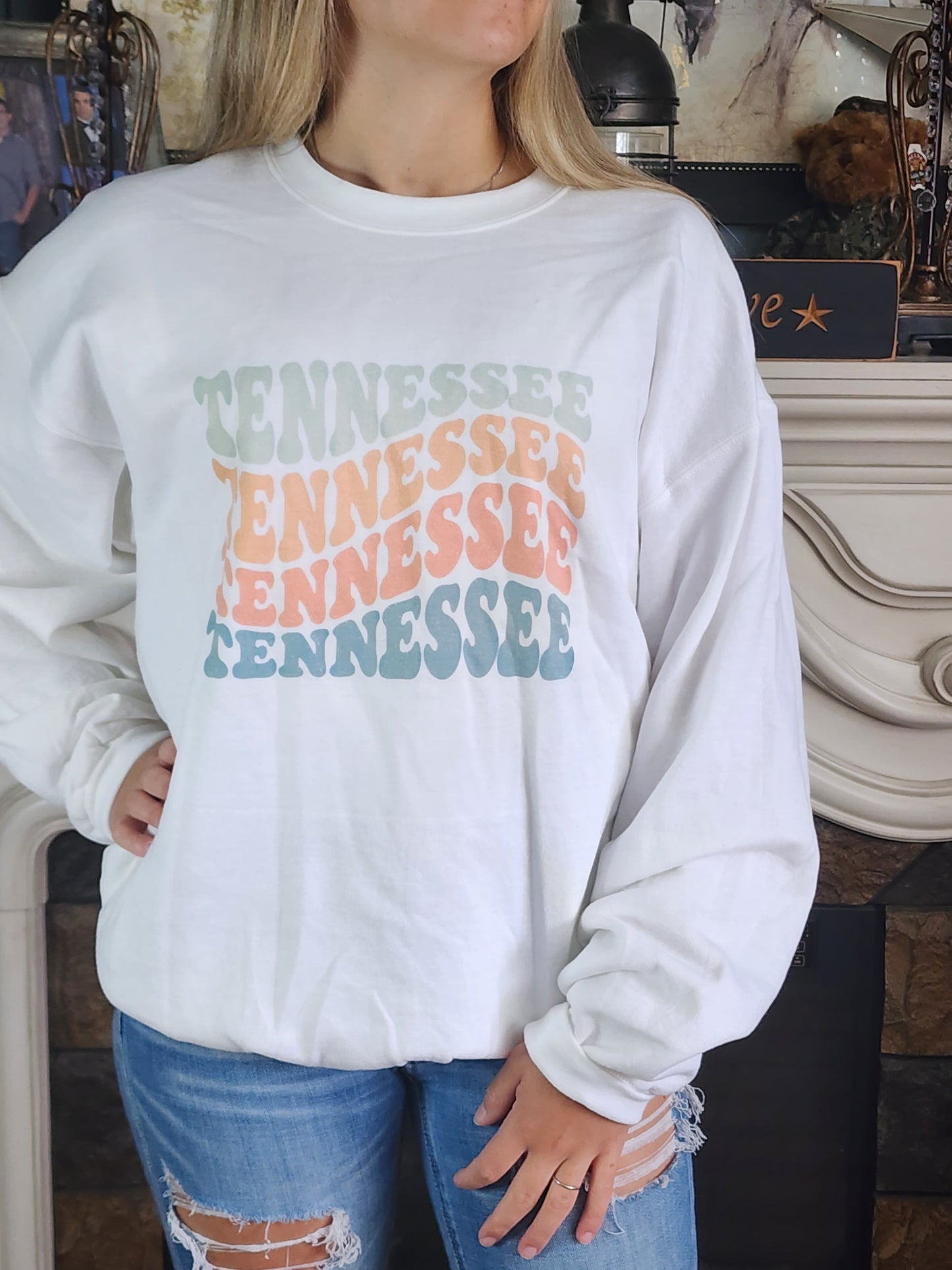 TENNESSEE echo waves groovy waves sublimation shirt