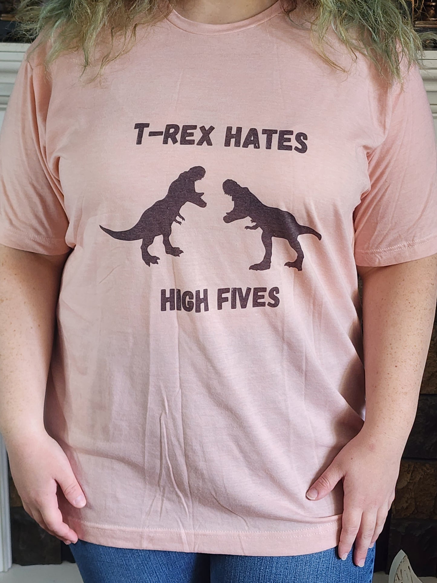 T-Rex Hates Hight Fives & Hand Stands sublimation shirt