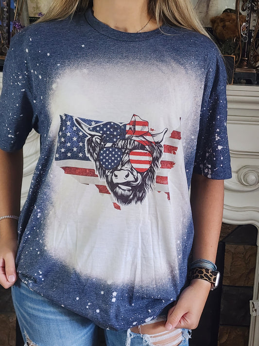 Highland Cow - America - Sublimation Shirt