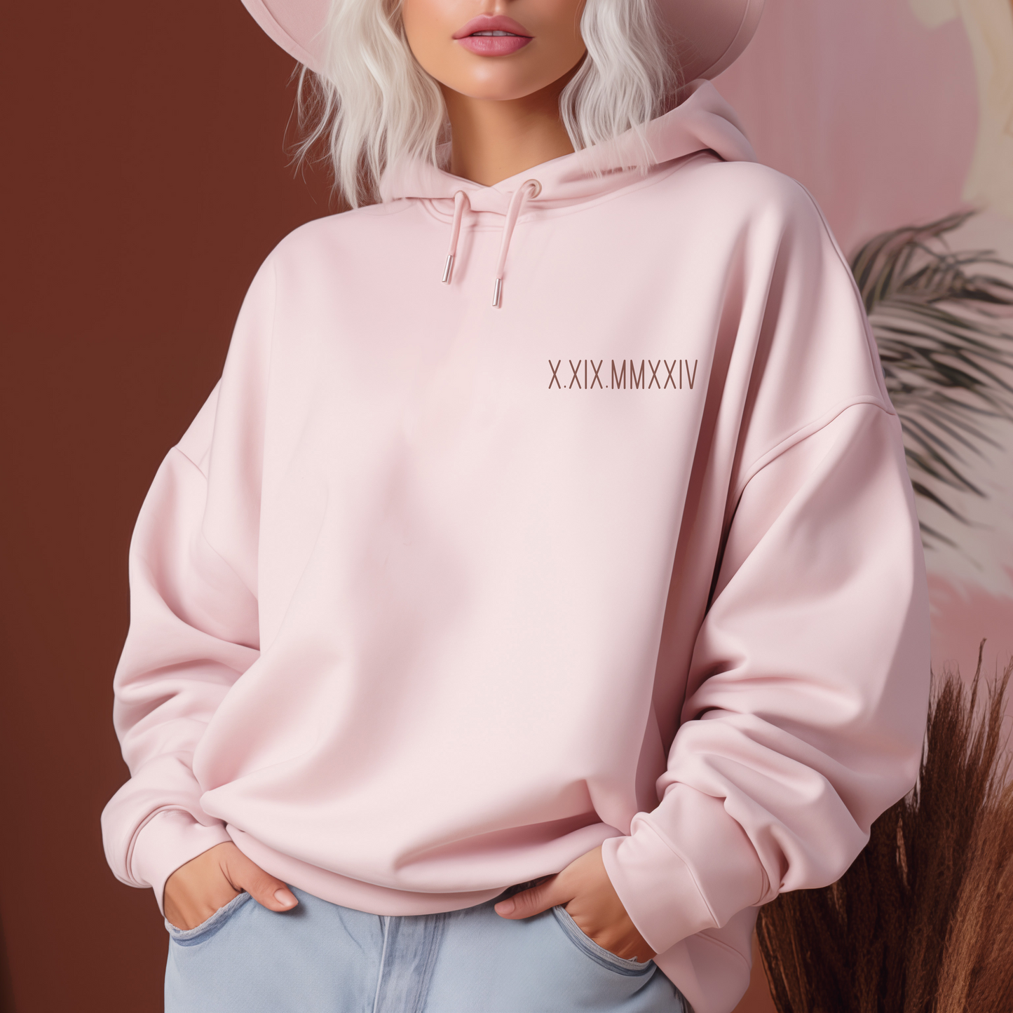 custom roman numeral hoodie, couples gift, personalized date and initial hoodie, engagements, anniversary, anniversaries, bachelor gift, bachelorette gift, bridesmaid gift, birthday gift for her, valentines gift, gift for him, minimalist couples hoodie