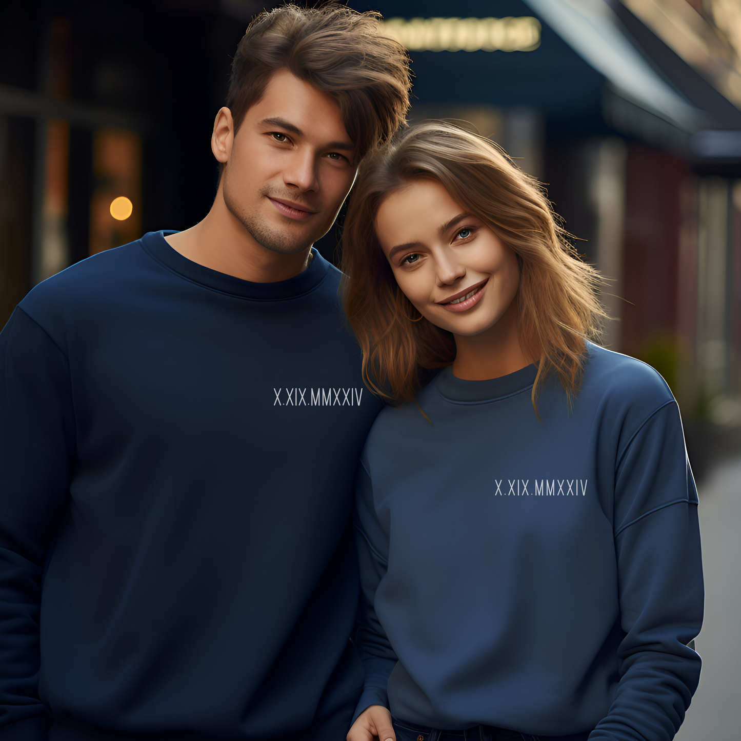 Custom Minimalist Roman Numeral Couples Hoodie -Personalized Date & Initial Hoodie - Engagements - Anniversary -Bachelor/Bachelorette's Gift - Birthday Gift for Her - Gift for Him