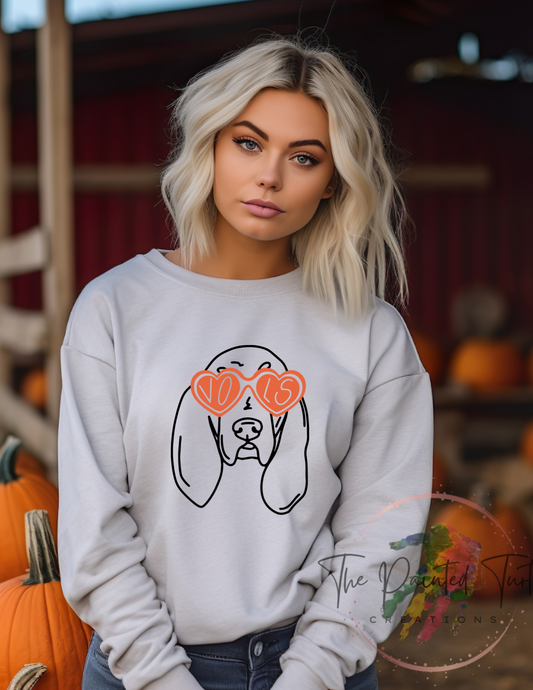Hound dog Mascot with Sunglasses Sweatshirt