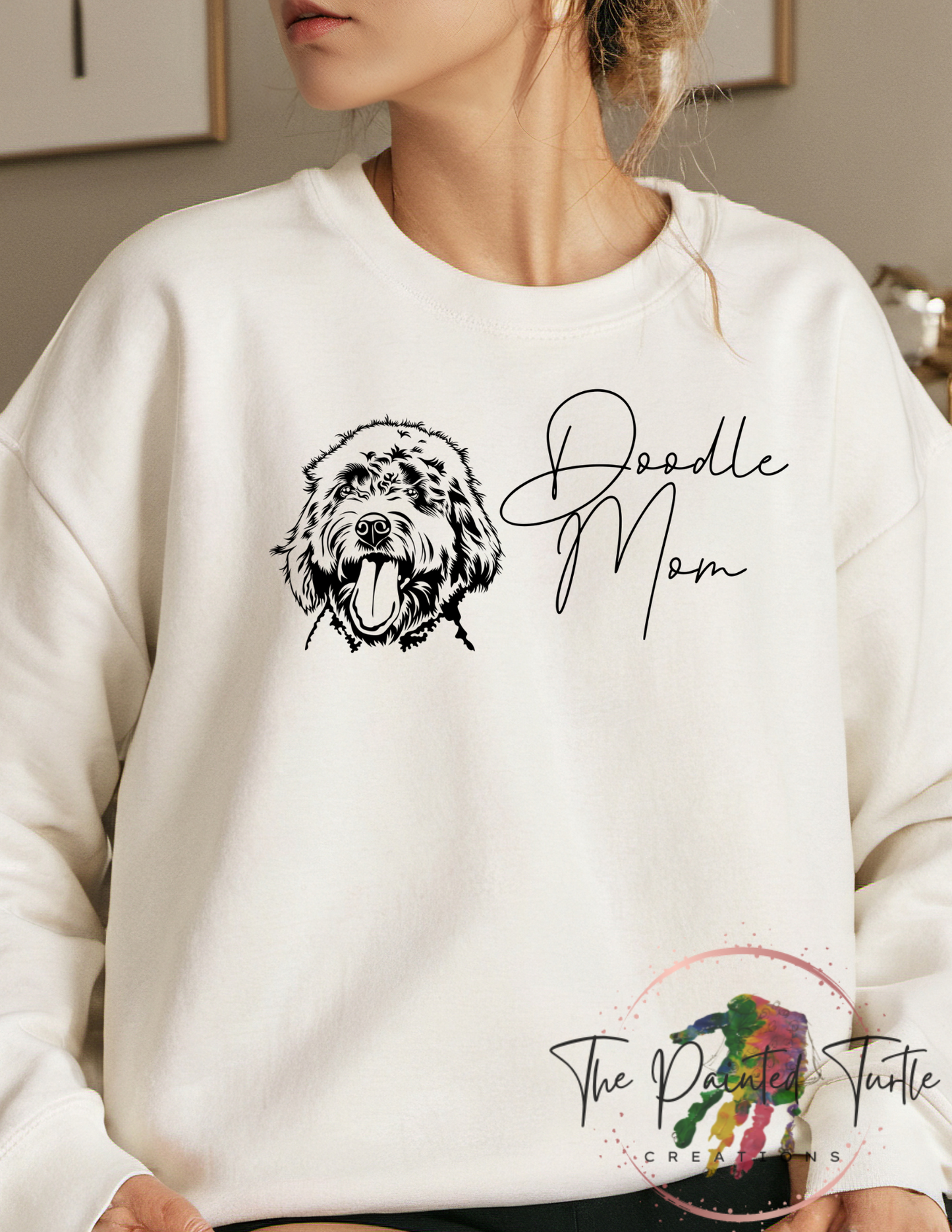Doodle Mama Sweatshirt - Line Art Graphic - Line Art Sweatshirt - Gift for Her - Goldendoodle - Dog Mom - Doodle Sweatshirt