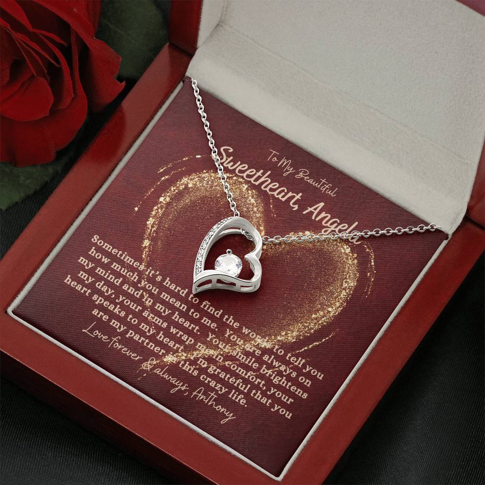 Custom heart necklace hot sale for her