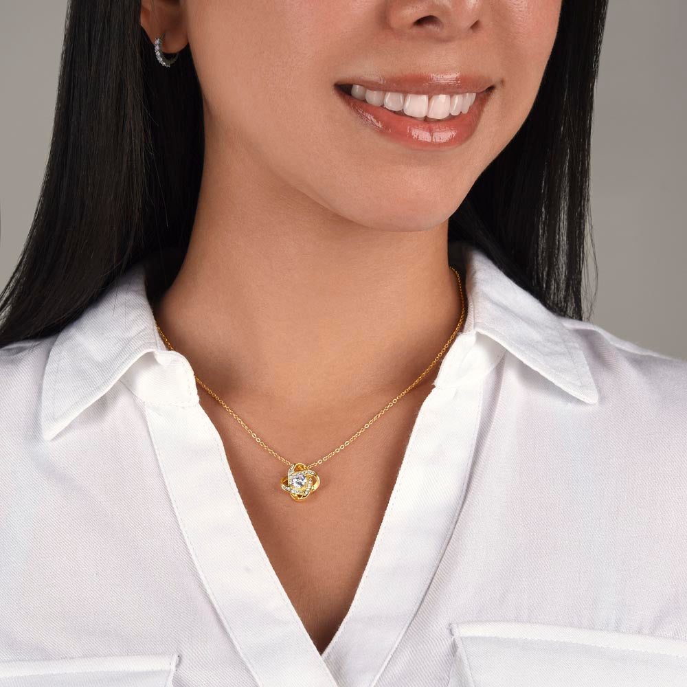 To My Beautiful Daughter - Love Knot Necklace - Love Knot Pendant - Gift from Mom - Daughter/Mom Gift - Gift for Her