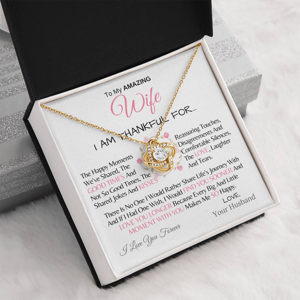 Love Knot Pendant, Love Knot Necklace Gift for Wife, Anniversary Gift