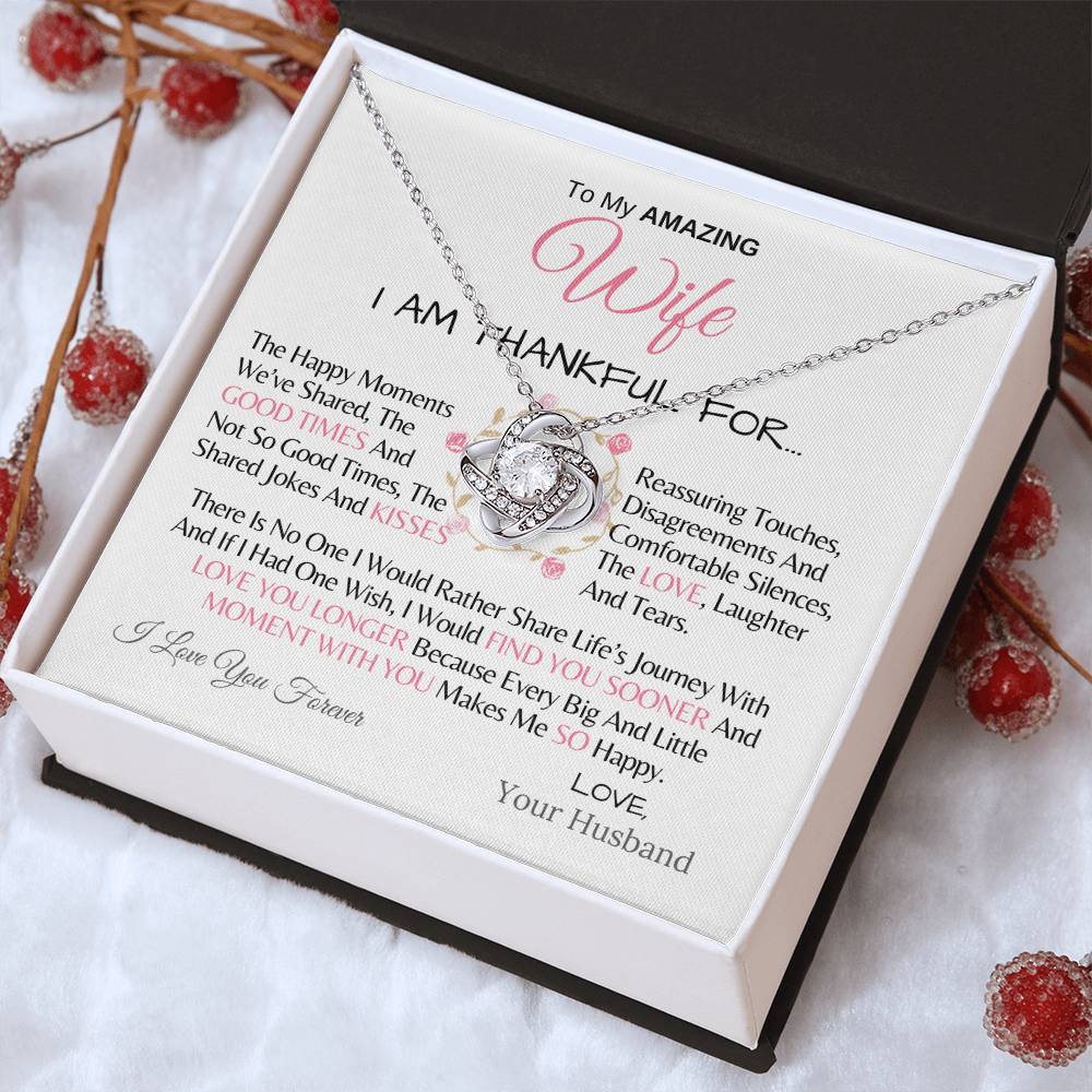 Love Knot Pendant, Love Knot Necklace Gift for Wife, Anniversary Gift