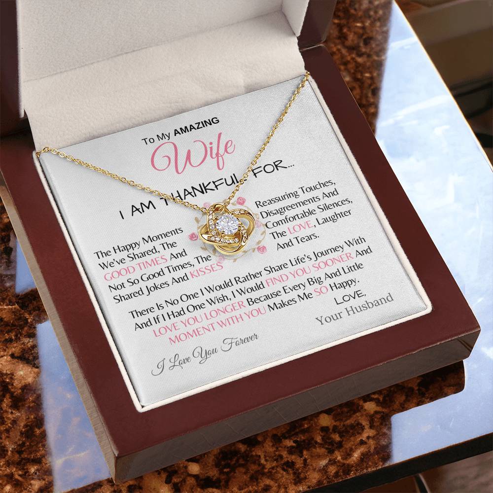 Love Knot Pendant, Love Knot Necklace Gift for Wife, Anniversary Gift