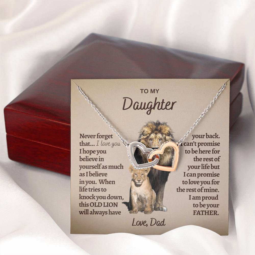 Gold Heart Necklace for Daughter - Gift for Daughter - Gift from Dad - Diamond Necklace - Father Daughter Gift - Personalized Gift, Custom Gift, Graduation Gift