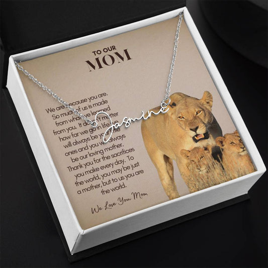 Personalized Name Necklace for Mom - Custom Gift to Mom - Gift for Mom - Custom Name Necklace - Signature Name Necklace