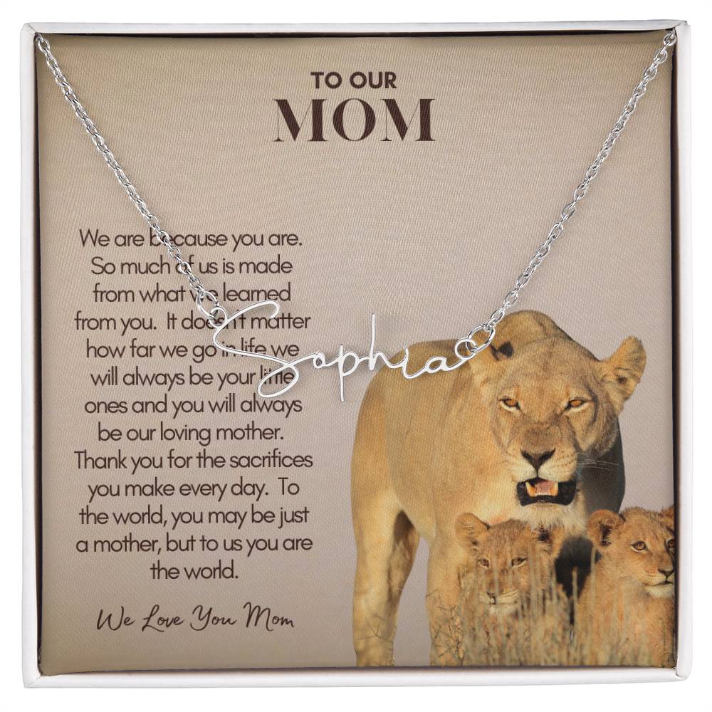 Personalized Name Necklace for Mom - Custom Gift to Mom - Gift for Mom - Custom Name Necklace - Signature Name Necklace