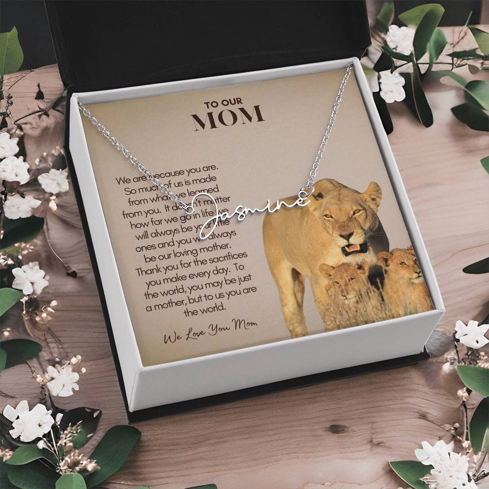 Personalized Name Necklace for Mom - Custom Gift to Mom - Gift for Mom - Custom Name Necklace - Signature Name Necklace