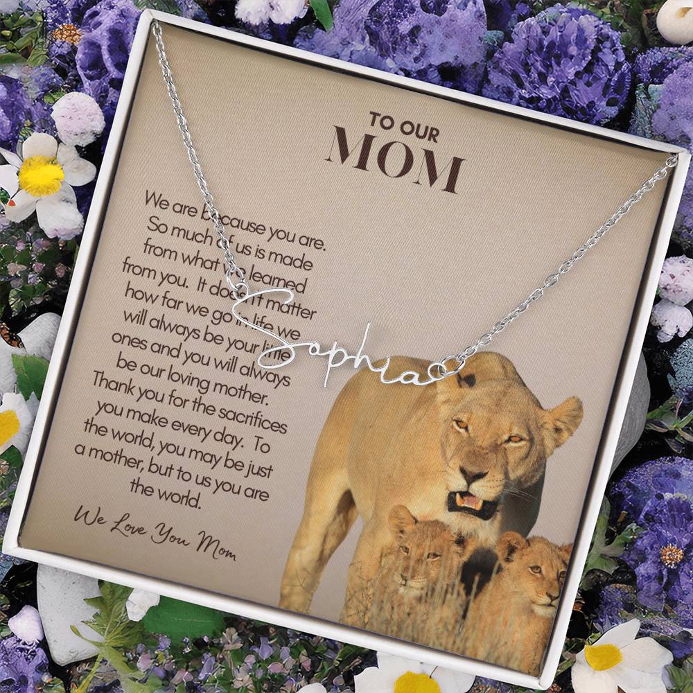 Personalized Name Necklace for Mom - Custom Gift to Mom - Gift for Mom - Custom Name Necklace - Signature Name Necklace