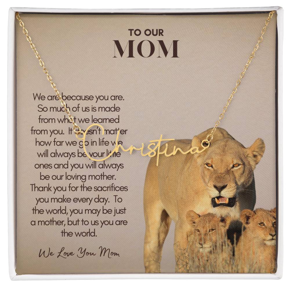Personalized Name Necklace for Mom - Custom Gift to Mom - Gift for Mom - Custom Name Necklace - Signature Name Necklace