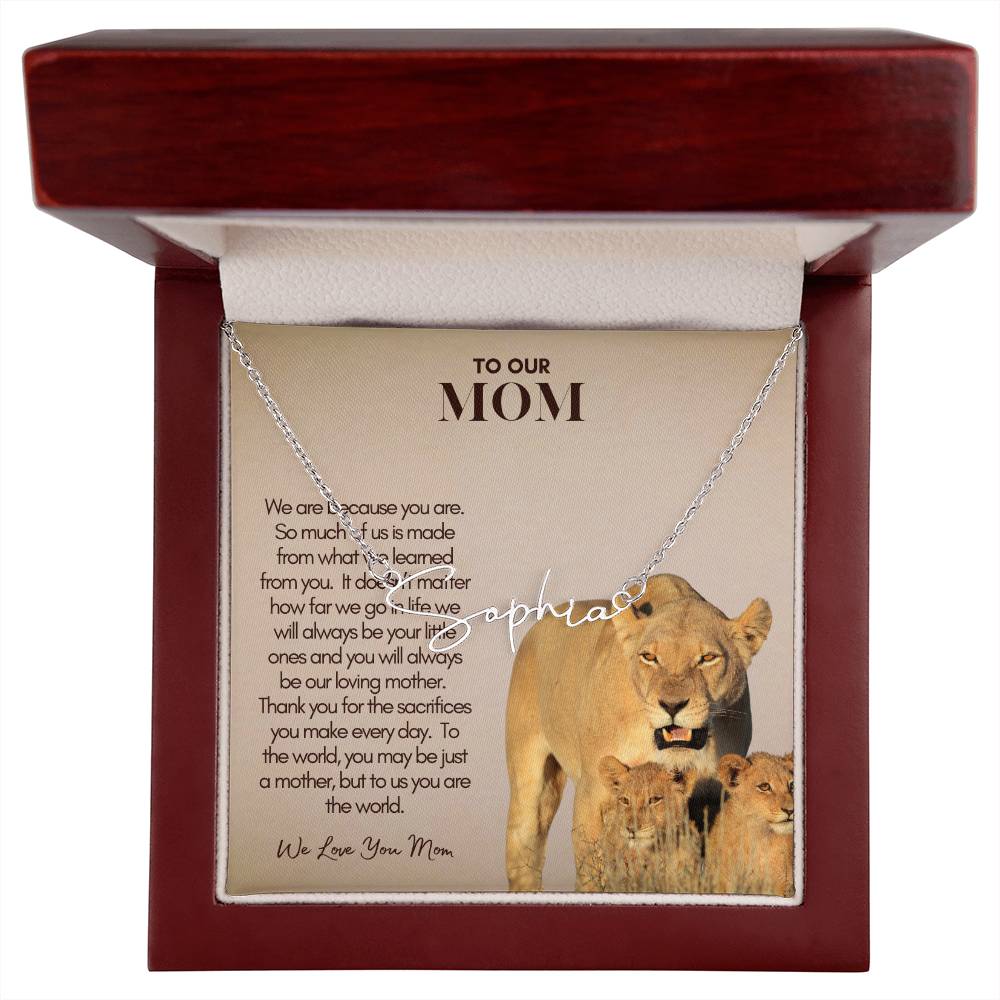 Personalized Name Necklace for Mom - Custom Gift to Mom - Gift for Mom - Custom Name Necklace - Signature Name Necklace