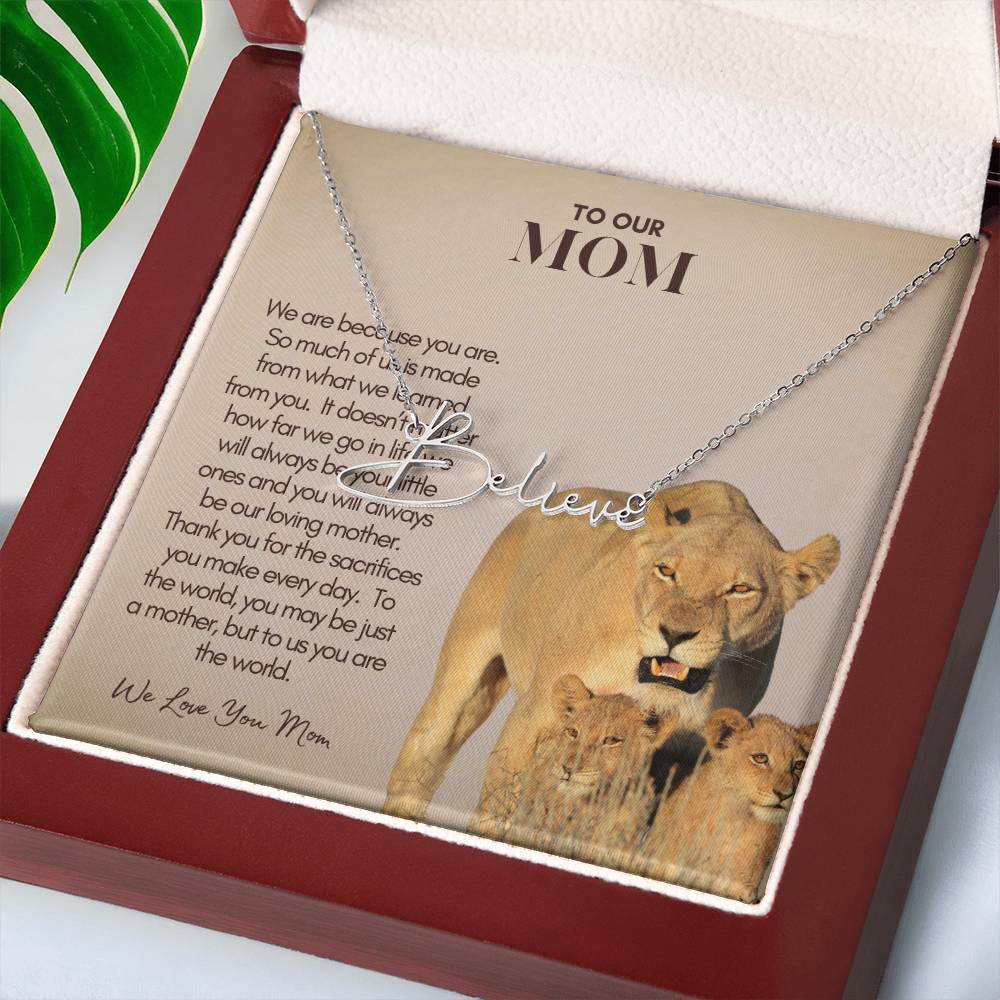 Personalized Name Necklace for Mom - Custom Gift to Mom - Gift for Mom - Custom Name Necklace - Signature Name Necklace