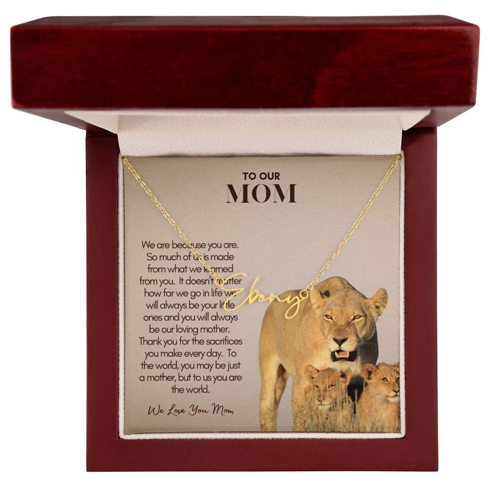 Personalized Name Necklace for Mom - Custom Gift to Mom - Gift for Mom - Custom Name Necklace - Signature Name Necklace