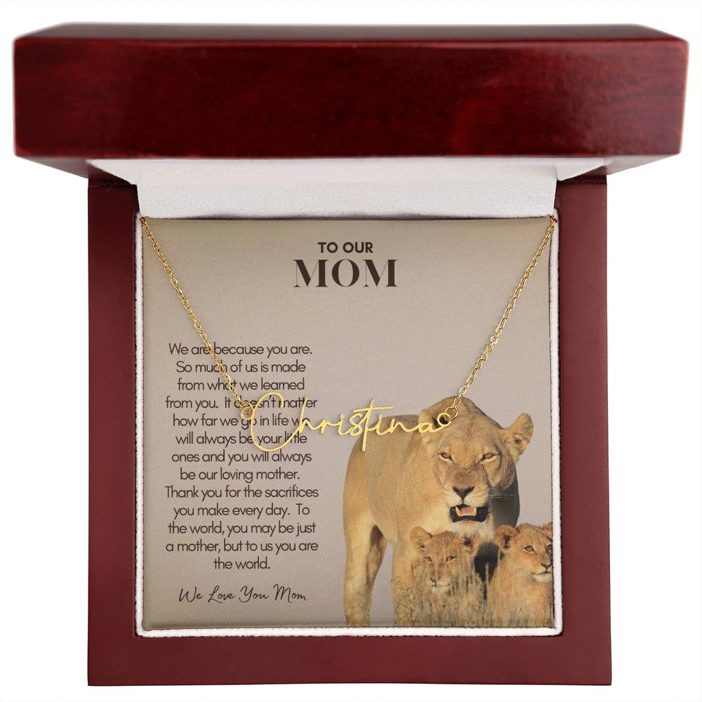Personalized Name Necklace for Mom - Custom Gift to Mom - Gift for Mom - Custom Name Necklace - Signature Name Necklace