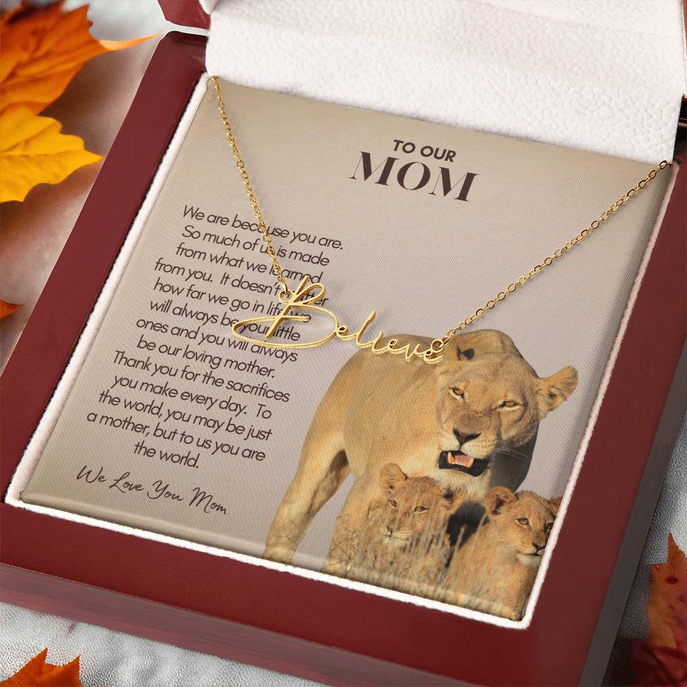 Personalized Name Necklace for Mom - Custom Gift to Mom - Gift for Mom - Custom Name Necklace - Signature Name Necklace