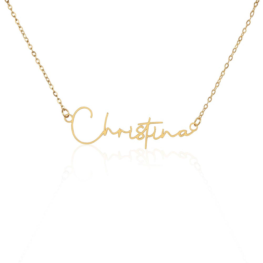 Personalized Name Necklace • Gold Name Necklace with Cable Chain • Perfect Gift for Her • Personalized Gift