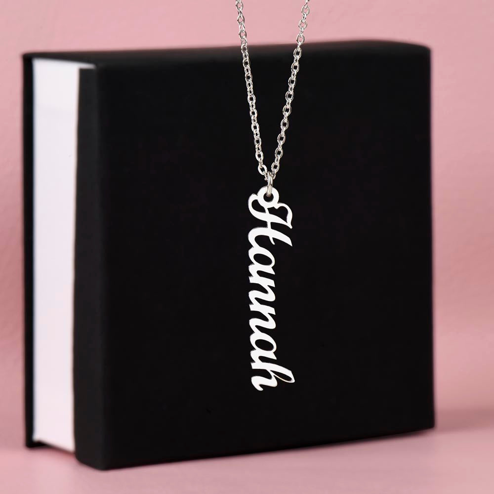 Personalized Vertical Name Necklace for Mom - Custom Gift to Mom - Gift for Mom - Custom Name Necklace
