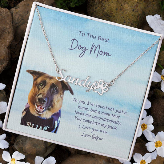 18k gold,cat paw,cat paw necklace,dog paw,dog paw necklace,gift for mom,gold necklace,handmade jewelry,mothers day gift,name necklace,paw name necklace,paw necklace,personalized jewelry