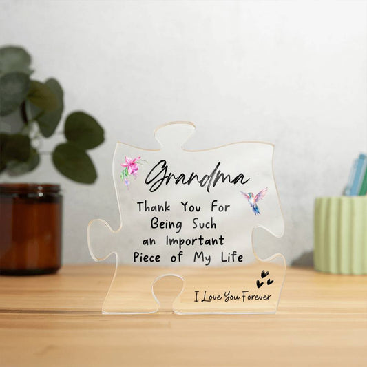 Puzzle Acrylic, Personalized Acrylic Plaque, Grandma Gift, Gift for Grandma, Custom Acrylic, Personalized Acrylic Gift - Mothers Day Gift