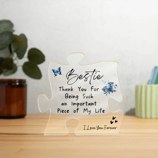 Bestie Puzzle Acrylic, Personalized Acrylic Plaque, Bestie Gift, Gift for Bestie, Custom Acrylic, Personalized Acrylic Gift