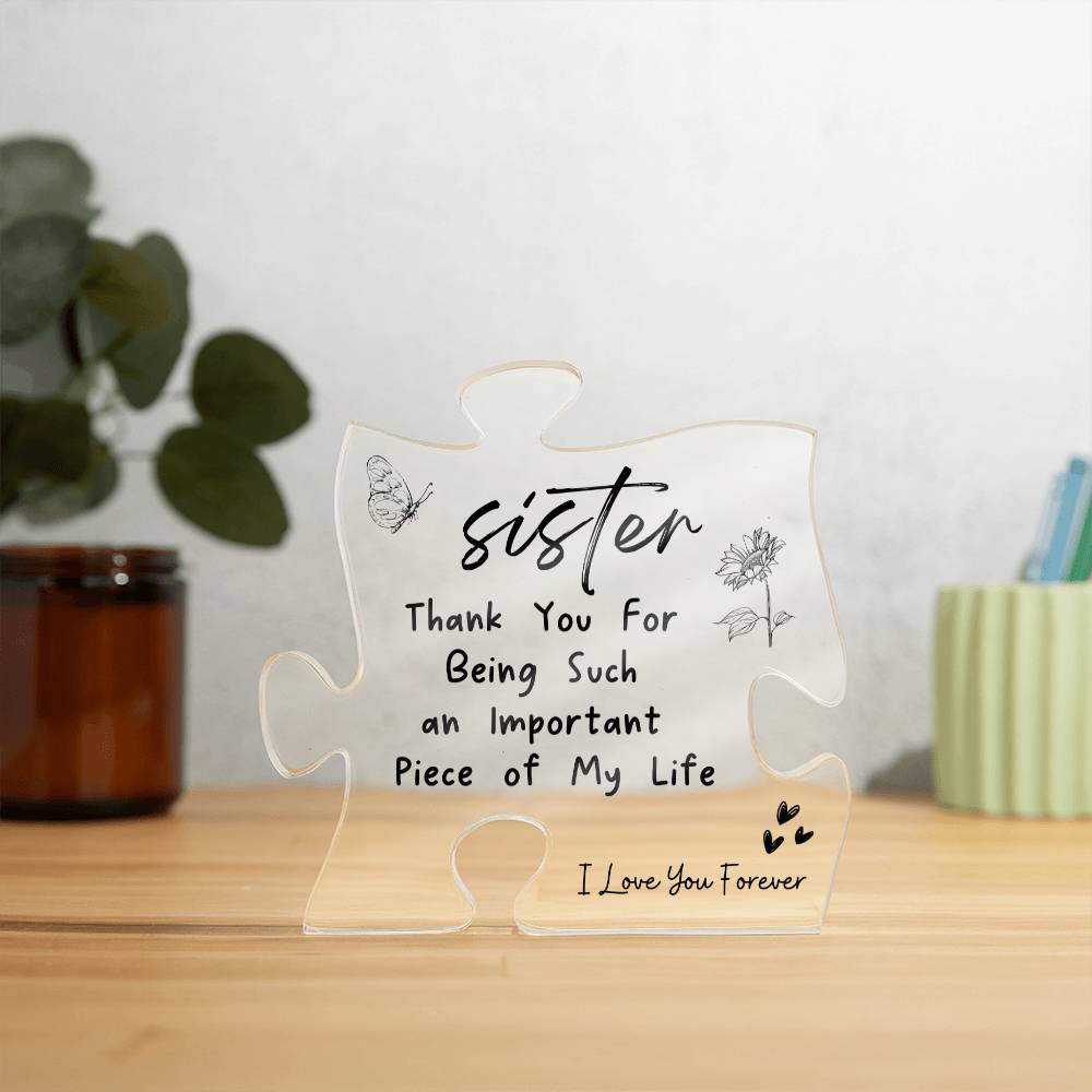 Puzzle Acrylic, Personalized Acrylic Plaque, Sister Gift, Gift for Sister, Custom Acrylic, Personalized Acrylic Gift