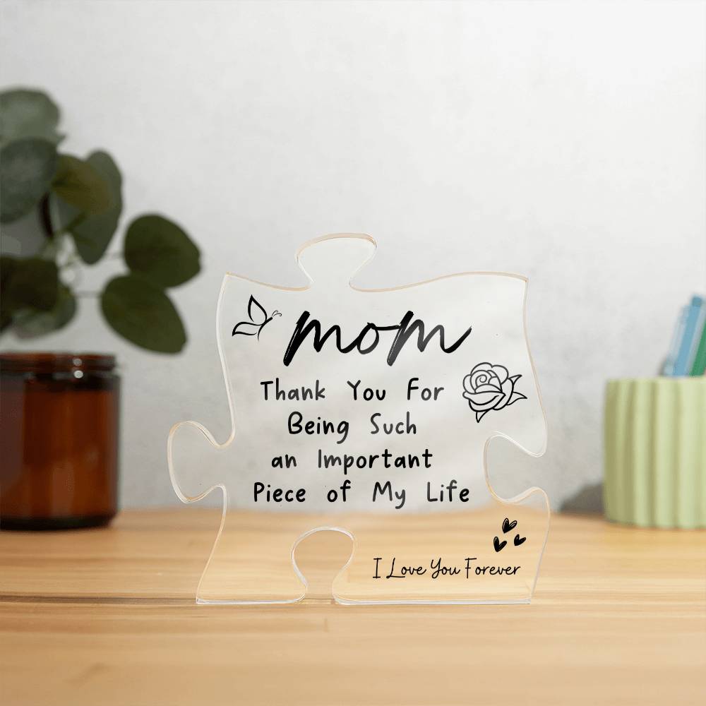 Mom Puzzle Acrylic, Personalized Acrylic Plaque, Mom Gift, Gift for Mom, Custom Acrylic, Personalized Acrylic Gift