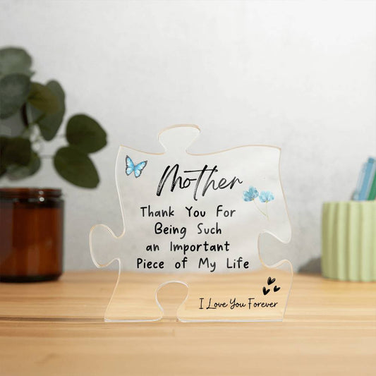 Puzzle Acrylic, Personalized Acrylic Plaque, Mom Gift, Gift for Mother, Custom Acrylic, Personalized Acrylic Gift