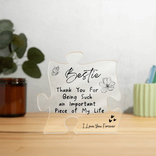 Puzzle Acrylic, Personalized Acrylic Plaque, Bestie Gift, Gift for Bestie, Custom Acrylic, Personalized Acrylic Gift