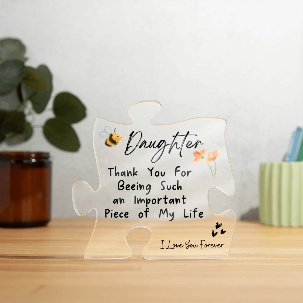 Puzzle Acrylic, Personalized Acrylic Plaque, Daughter Gift, Gift for Daughter, Custom Acrylic, Personalized Acrylic Gift