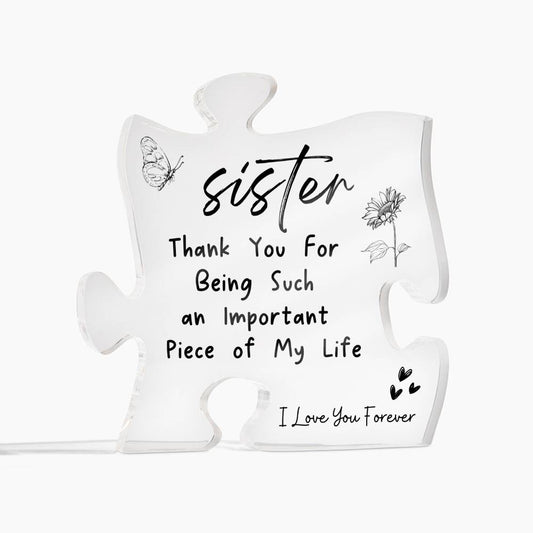 Puzzle Acrylic, Personalized Acrylic Plaque, Sister Gift, Gift for Sister, Custom Acrylic, Personalized Acrylic Gift