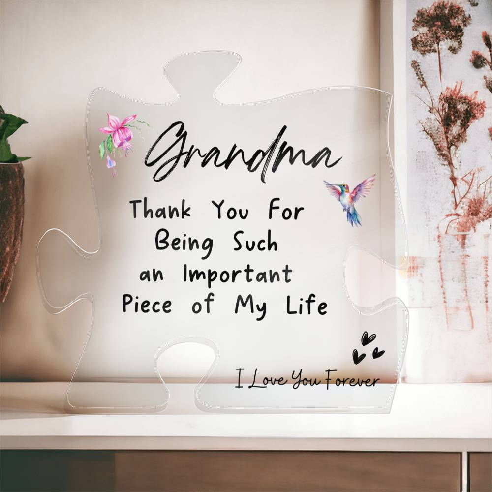 Puzzle Acrylic, Personalized Acrylic Plaque, Grandma Gift, Gift for Grandma, Custom Acrylic, Personalized Acrylic Gift - Mothers Day Gift