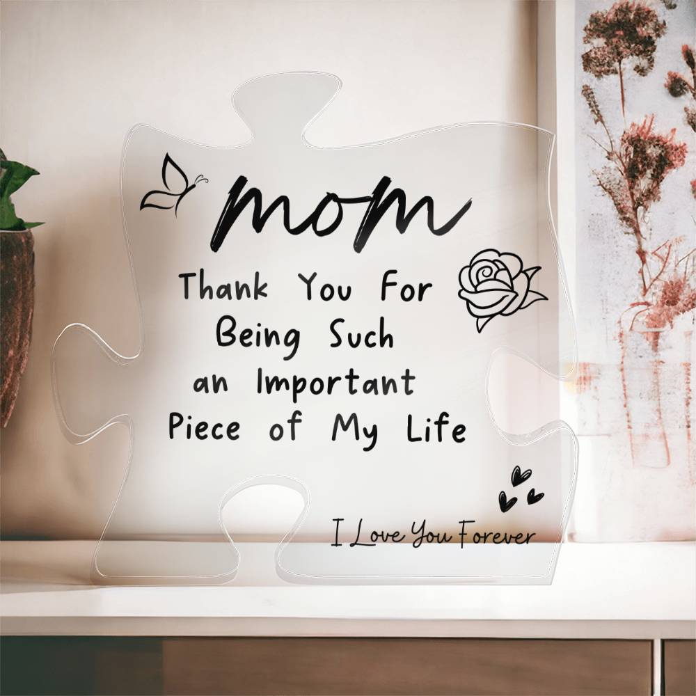Mom Puzzle Acrylic, Personalized Acrylic Plaque, Mom Gift, Gift for Mom, Custom Acrylic, Personalized Acrylic Gift