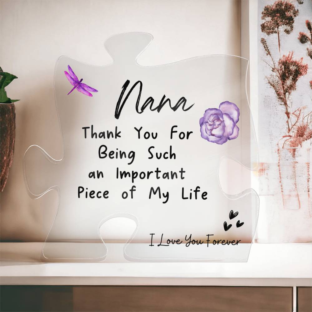 Puzzle Acrylic, Personalized Acrylic Plaque, Mom Gift, Gift for Nana, Custom Acrylic, Personalized Acrylic Gift
