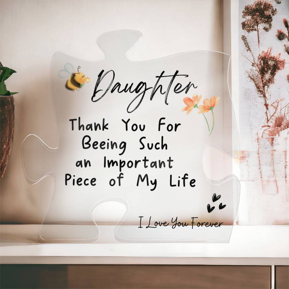 Puzzle Acrylic, Personalized Acrylic Plaque, Daughter Gift, Gift for Daughter, Custom Acrylic, Personalized Acrylic Gift