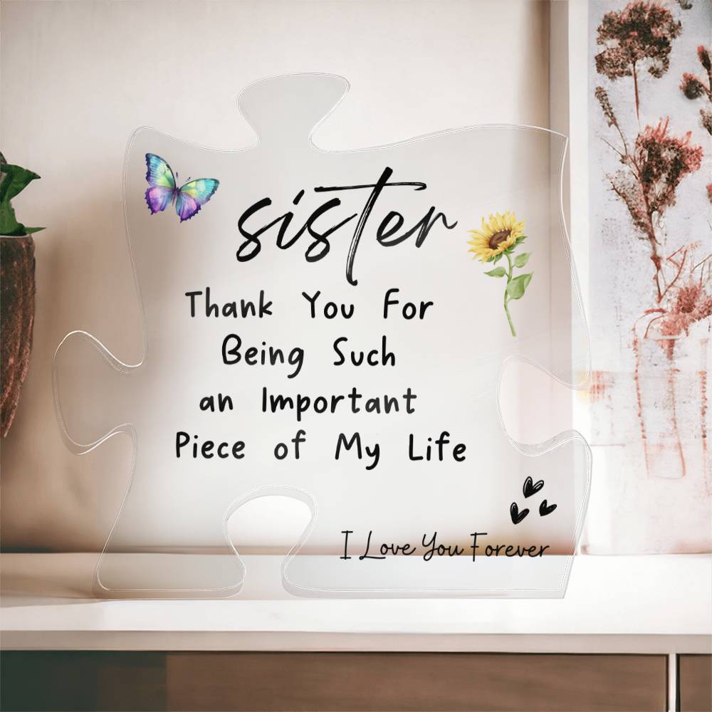 Puzzle Acrylic, Personalized Acrylic Plaque, Sister Gift, Gift for Sister, Custom Acrylic, Personalized Acrylic Gift