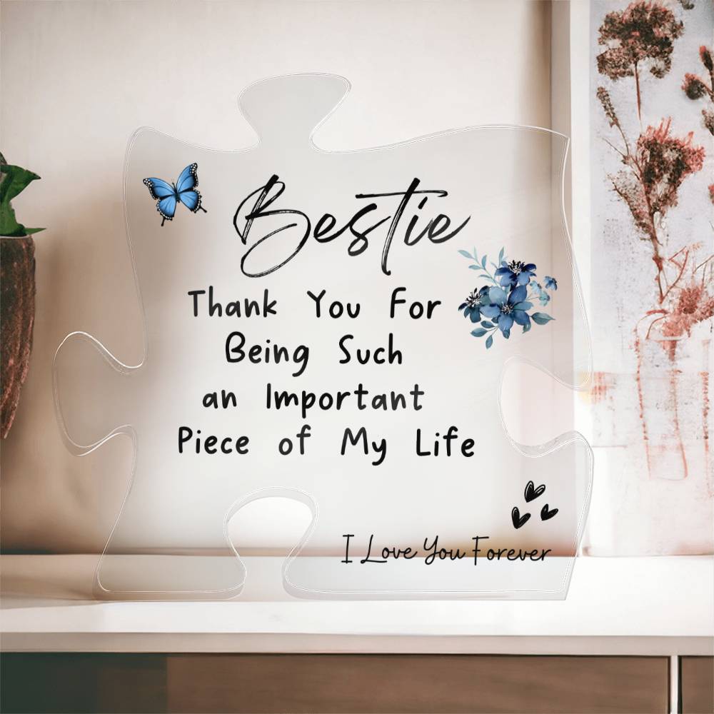 Bestie Puzzle Acrylic, Personalized Acrylic Plaque, Bestie Gift, Gift for Bestie, Custom Acrylic, Personalized Acrylic Gift