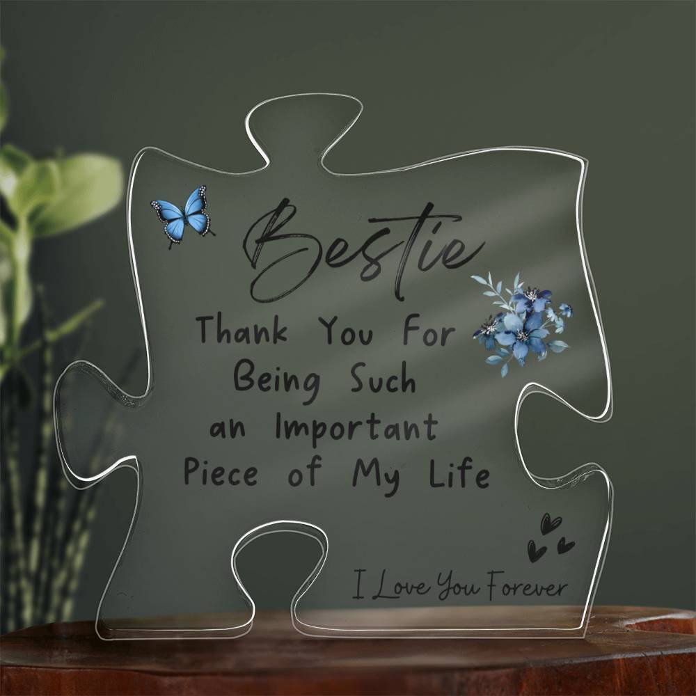 Bestie Puzzle Acrylic, Personalized Acrylic Plaque, Bestie Gift, Gift for Bestie, Custom Acrylic, Personalized Acrylic Gift