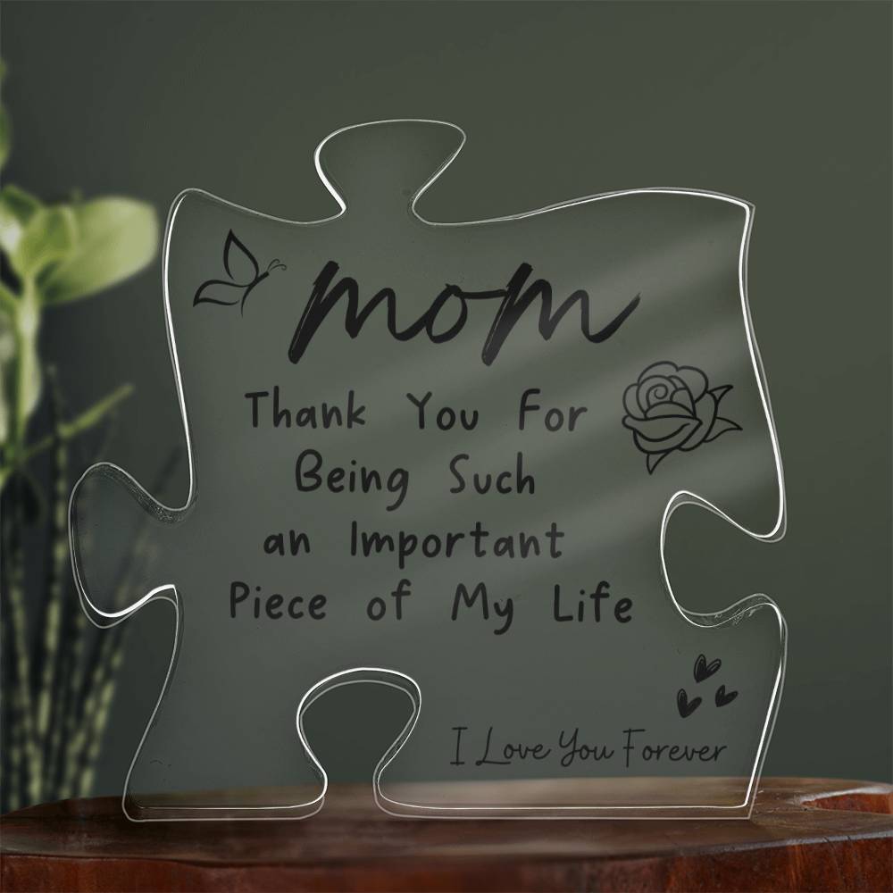 Mom Puzzle Acrylic, Personalized Acrylic Plaque, Mom Gift, Gift for Mom, Custom Acrylic, Personalized Acrylic Gift