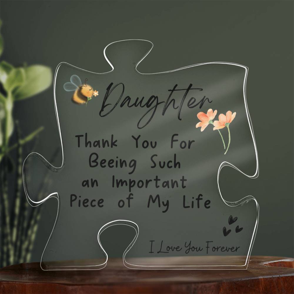 Puzzle Acrylic, Personalized Acrylic Plaque, Daughter Gift, Gift for Daughter, Custom Acrylic, Personalized Acrylic Gift